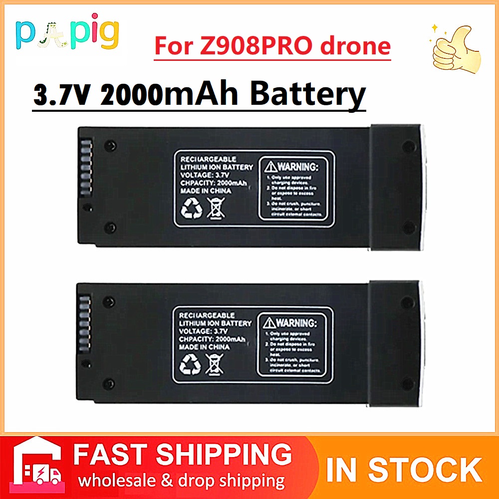 Drone Battery Lipo - Z908 Pro Max Dronแบตเตอรี่ 3.7V 2000MAhสําหรับเดิมZ908