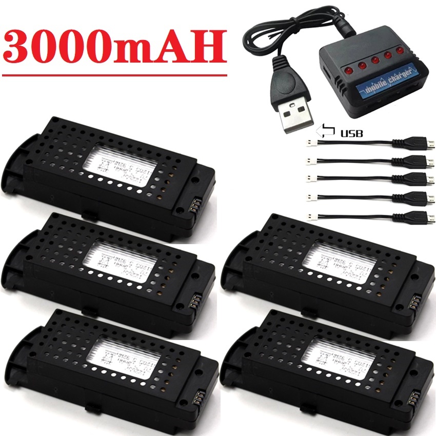 Drone Battery Li-Ion - Q6 โดรนแบตเตอรี่ 3.7V 3000mAh สำหรับ G6