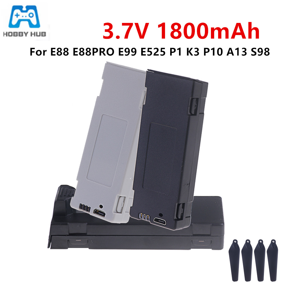 Drone Battery Charger - แบตเตอรี่สำหรับ E88 แบตเตอรี่แบบชาร์จได้ 3.7V 1800mAh สำหรับโดรน