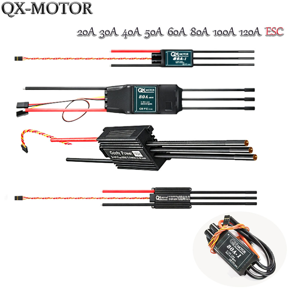 Drone Battery Plate - ตัวควบคุมความเร็วแบบไร้แปรงถ่าน 20A-120A ใช้ได้กับมอเตอร์พัดลมแบบท่อ QX-MOTOR EDF สำหรับโดรน