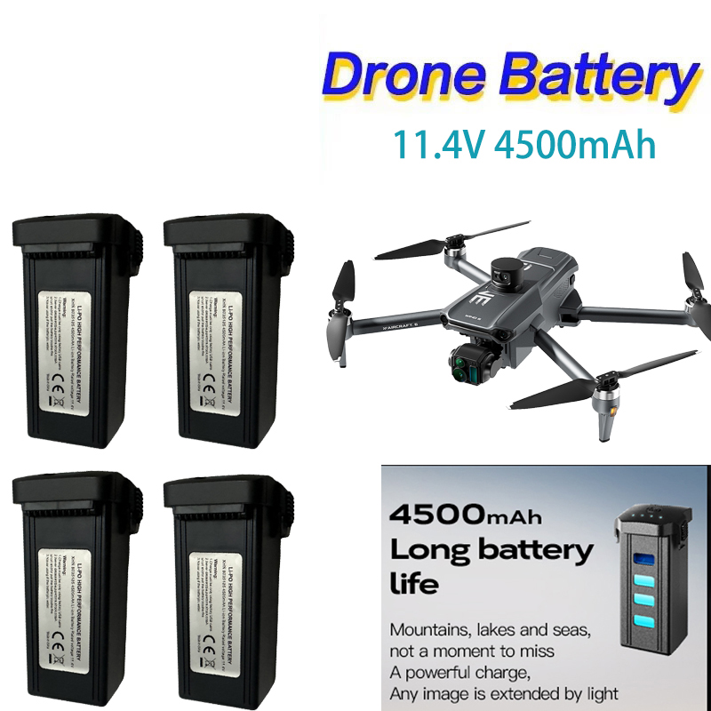 Drone Battery Li-Ion - 11.4V 4500mAh แบตเตอรี่ Lipo อัจฉริยะสําหรับ Wing