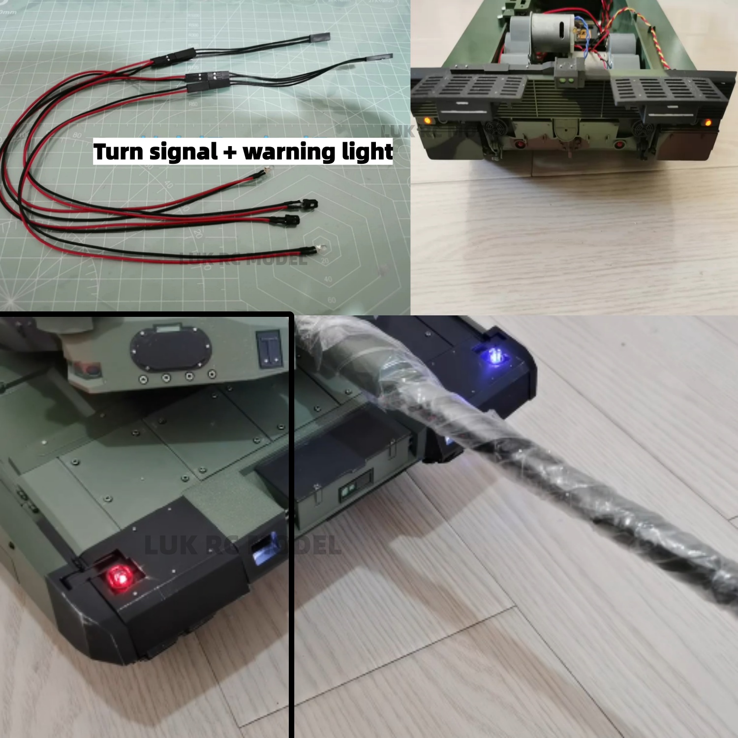 Drone Battery Alarm - ไฟท้ายที่ได้รับการอัพเกรดสำหรับ HL Leopard 2A6 รุ่นดัดแปลง 2A7