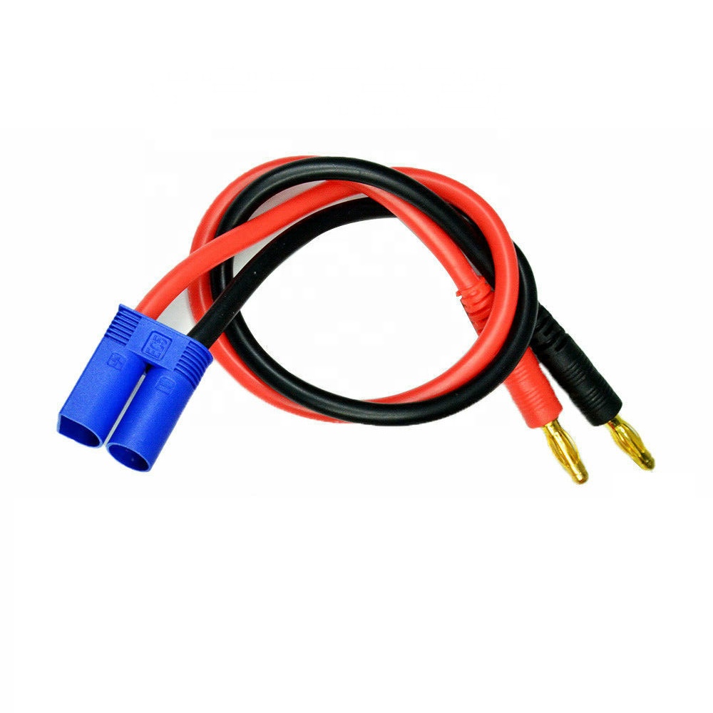Drone Battery Connector - สายชาร์จหัวต่อ EC5 ไปยังหัวต่อแบบกล้วยชุบทอง 4 มม. จำนวน
