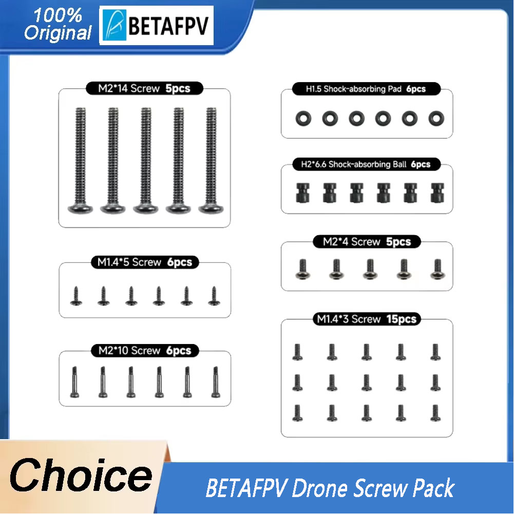 Drone Battery Bag - อะไหล่แท้จาก BETAFPV ชุดสกรูครบชุดสำหรับรุ่นหลัก Pavo20 Meteor65/75 Pro