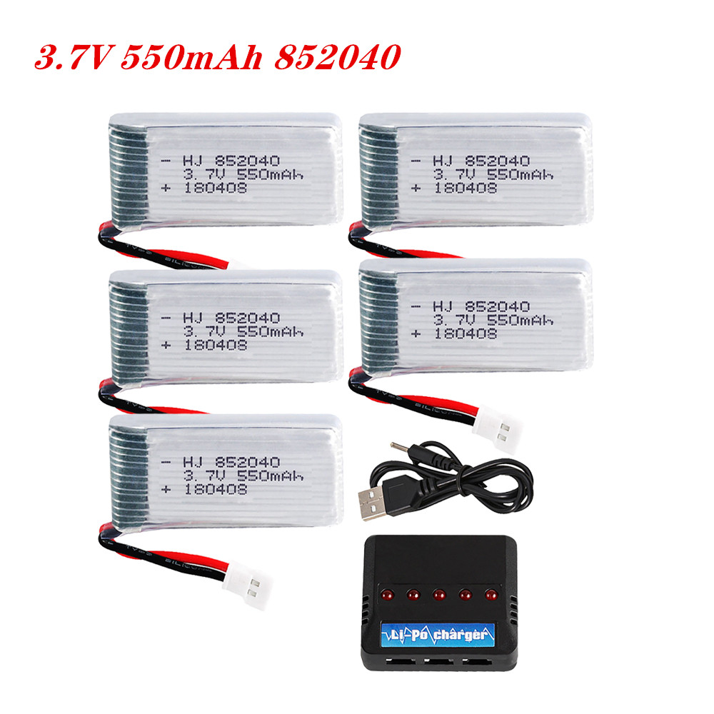 Drone Battery Charger - 3.7V 550mAh 25C แบตเตอรี่ลิโป้ 852040 เหมาะสําหรับ