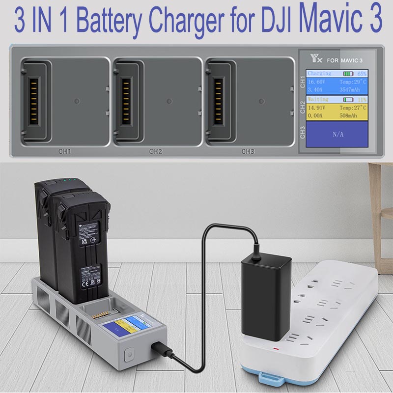 Drone Battery Parallel Board - แผงที่ชาร์จแบตเตอรี่ฮับชาร์จแบบขนาน3 in 1 DJI Mavic 3