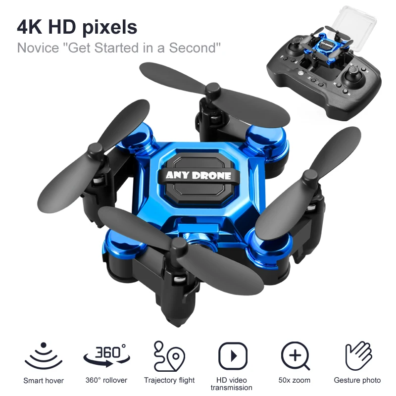 Drone Battery Smart - กล้อง 4K HD RC โดรน พับรีโมทคอนโทรล
