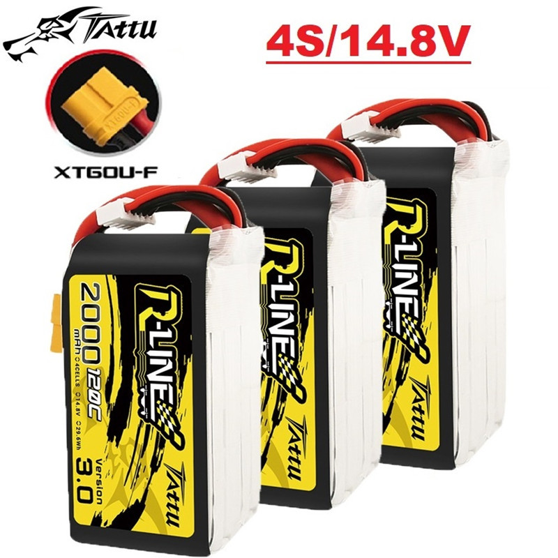 Drone Battery 4S - Hot Tattu R-LINE 120C แบตเตอรี่2000mAh 14.8V