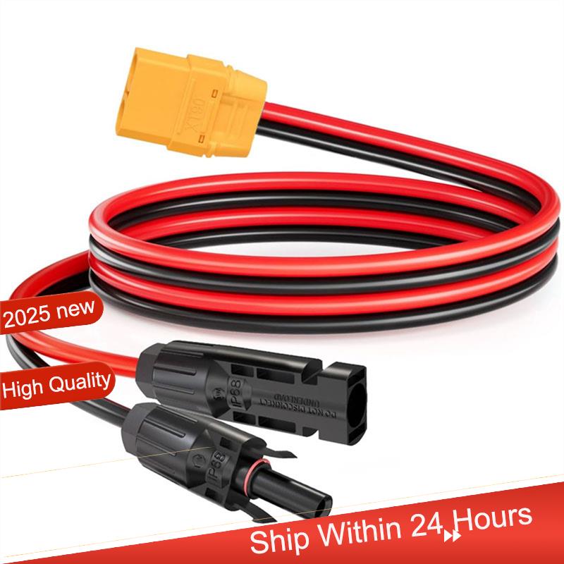 Drone Battery Connector - ~【A48T HOT】อะแดปเตอร์เชื่อมต่อแผงโซลาร์เซลล์แบบ XT90 ตัวเมีย สายเคเบิล 10AWG