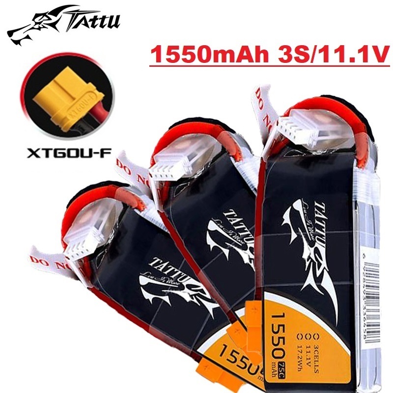 Drone Battery 3S - Tattu 3S 11.1V 1550mAh แบตเตอรี่ Lipo