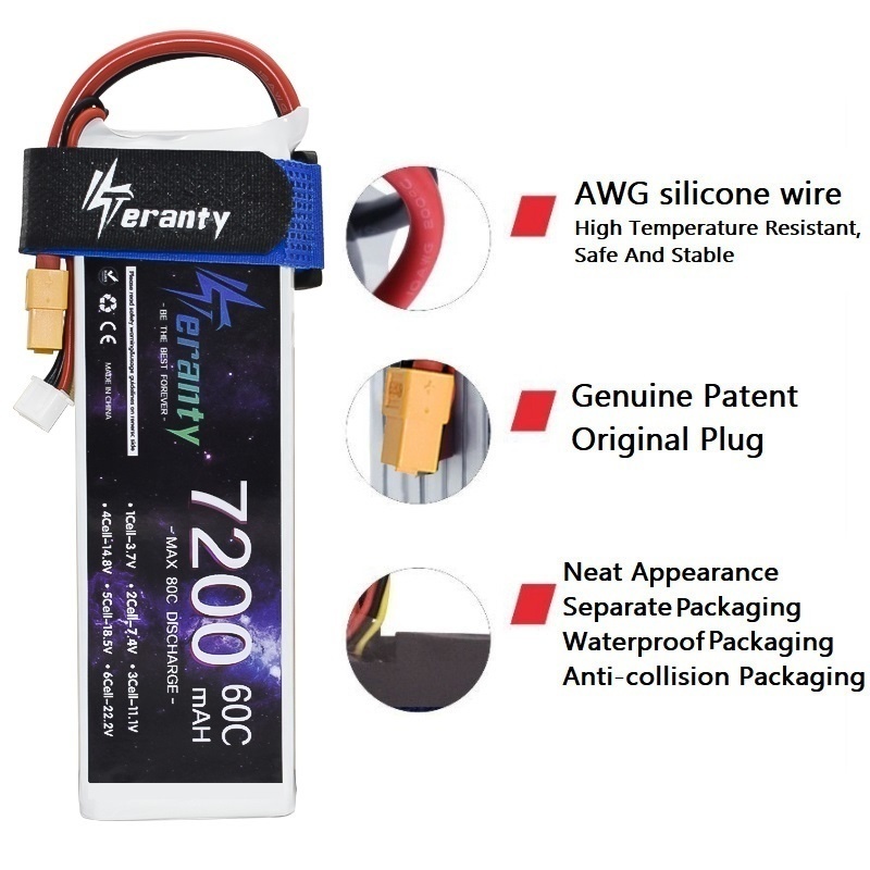 แบตเตอรี่ลิโพแบบซอฟต์เคส 2S 7. - Drone Battery 6S บทวิจารณ์และราคา