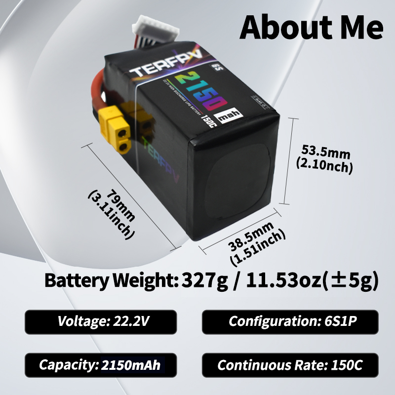 TERFPV แบตเตอรี่ลิโป้ 6S 22.2V - Drone Battery 6S บทวิจารณ์และราคา