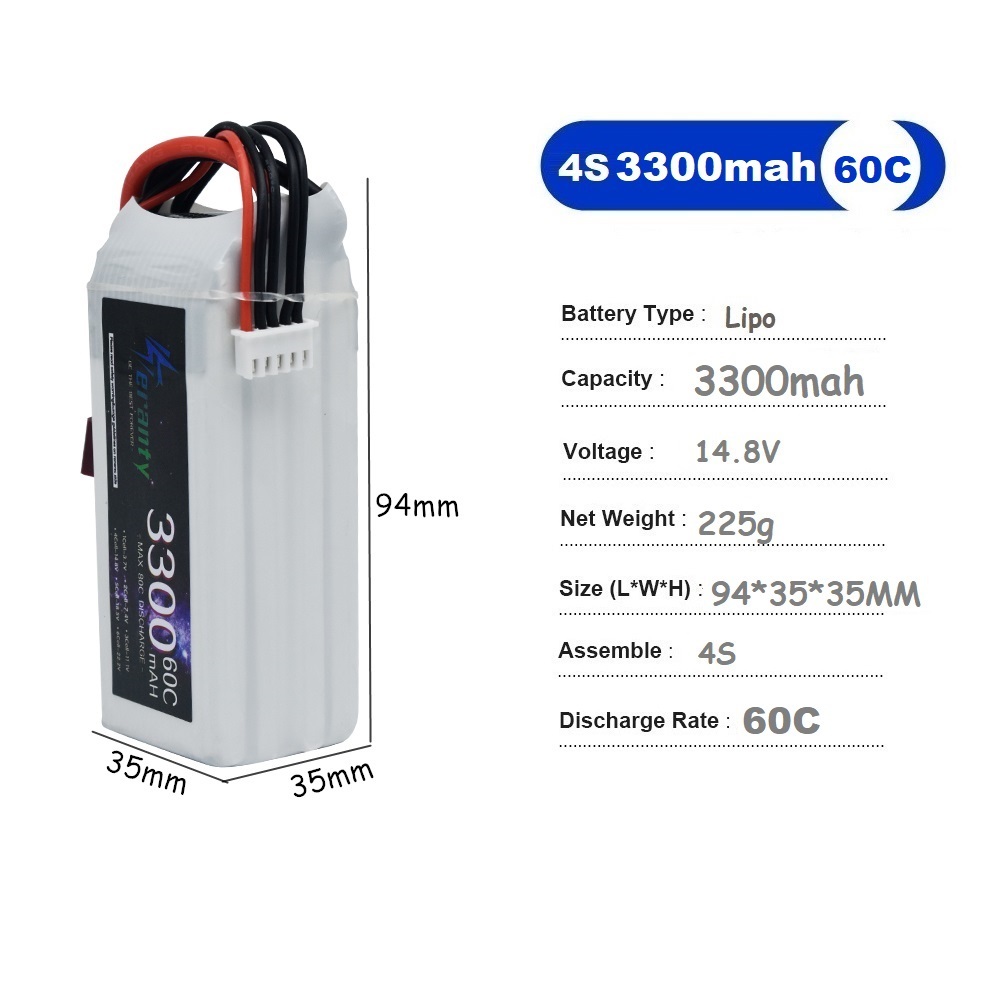 Lipo แบตเตอรี่แบบชาร์จไฟได้4S  - Drone Battery Connector บทวิจารณ์และราคา
