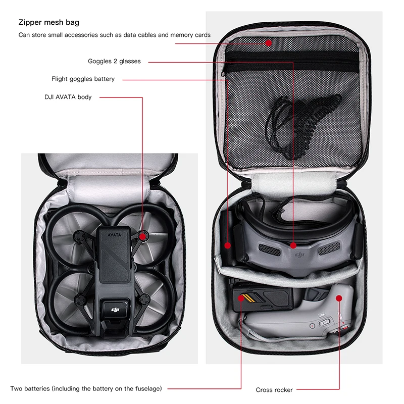 แบบพกพา Dual Layer Storage Spa - Drone Battery Bag บทวิจารณ์และราคา
