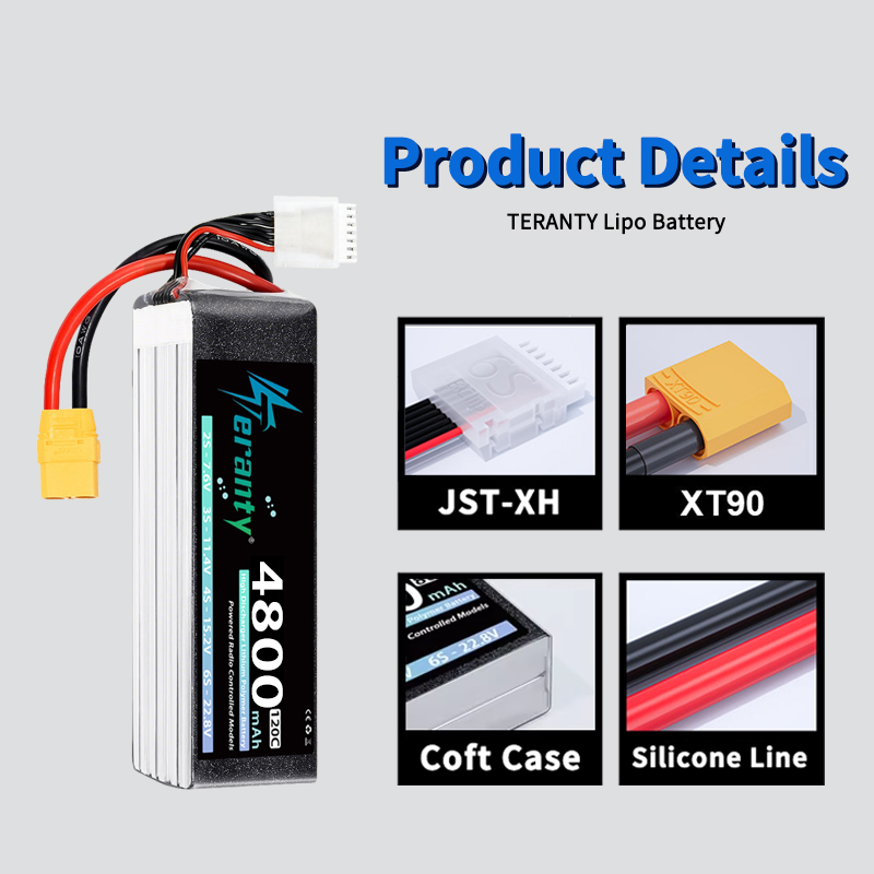 TERANTY 6S 4800mAh แบตเตอรี่ลิ - Drone Battery 6S บทวิจารณ์และราคา