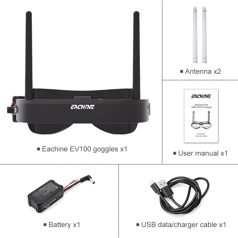 Eachine EV100 720*540 5.8G 72C - Drone Battery Case บทวิจารณ์และราคา