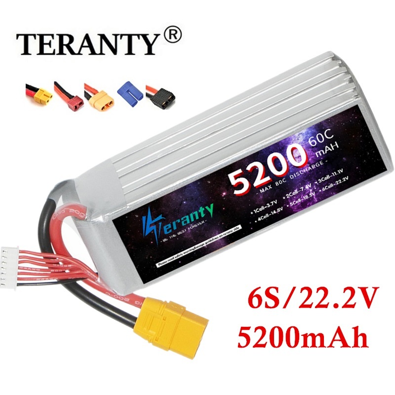Teranty 6S 5200mAh LiPo แบตเตอ - Drone Battery 6S บทวิจารณ์และราคา