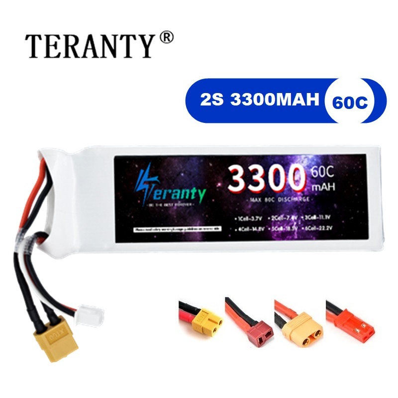 2S 7.4V LiPo แบตเตอรี่ 3300mAh - Drone Battery Lipo บทวิจารณ์และราคา