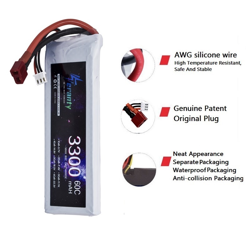 2S 7.4V LiPo แบตเตอรี่ 3300mAh - Drone Battery Lipo บทวิจารณ์และราคา