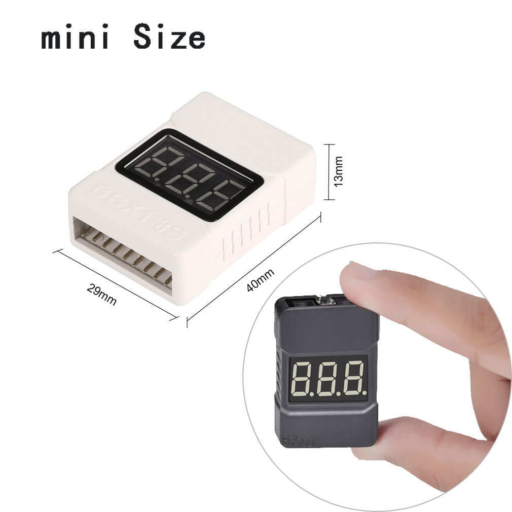 1-8S LiPo แบตเตอรี่เครื่องทดสอ - Drone Battery Voltage Checker บทวิจารณ์และราคา