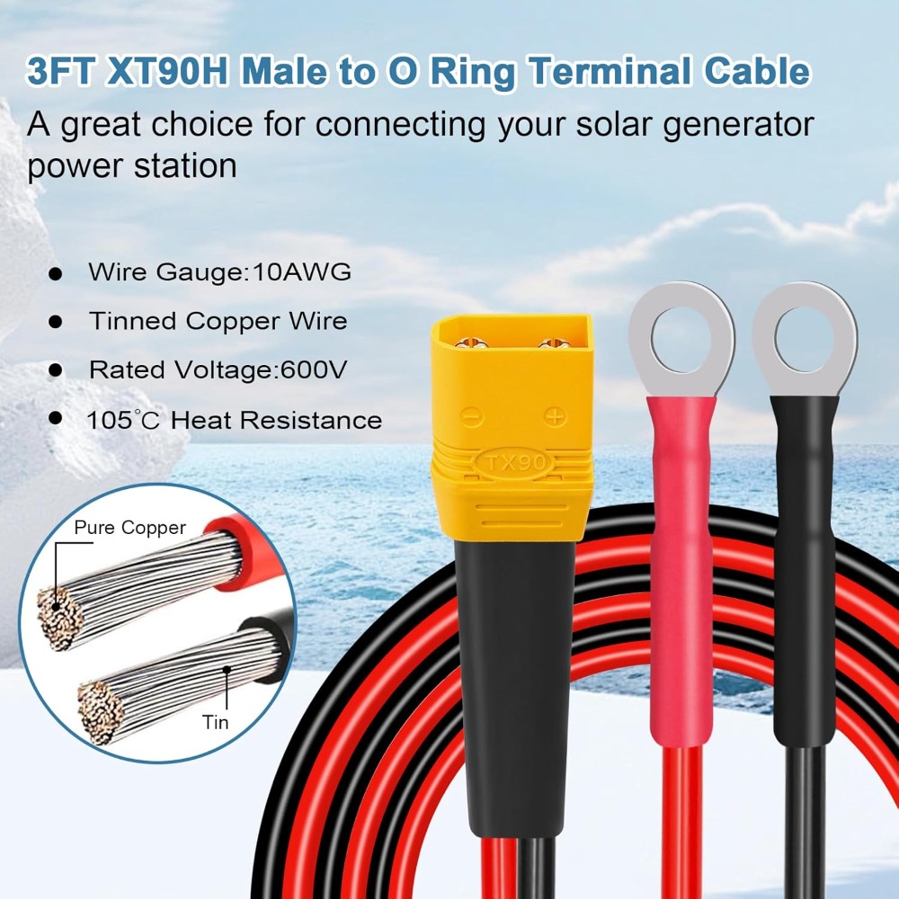 สายเคเบิล XT90 ไปยังขั้วต่อแบบ - Drone Battery Connector บทวิจารณ์และราคา