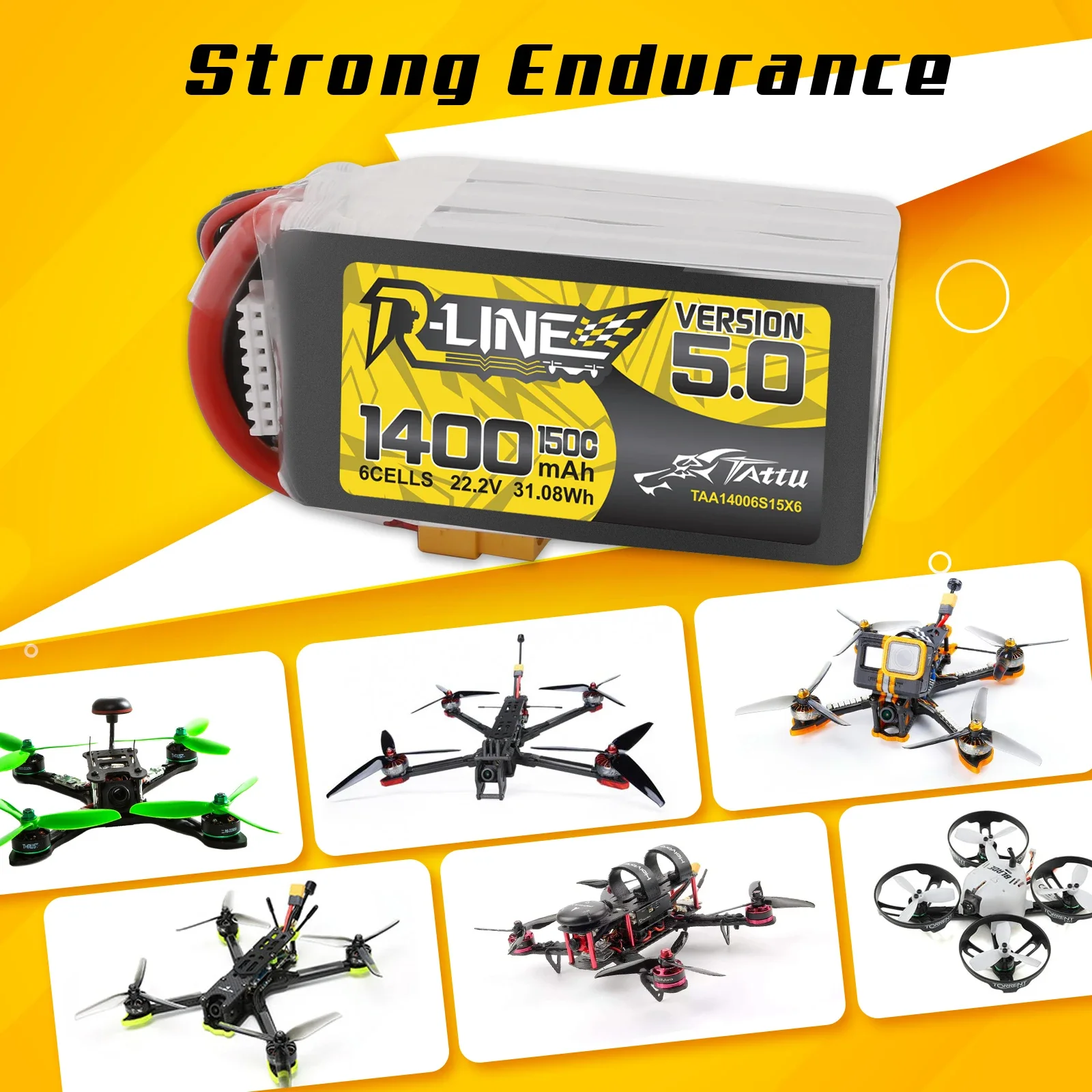 Tattu R-Line 1200mAh 1400mAh 6 - Drone Battery 6S บทวิจารณ์และราคา
