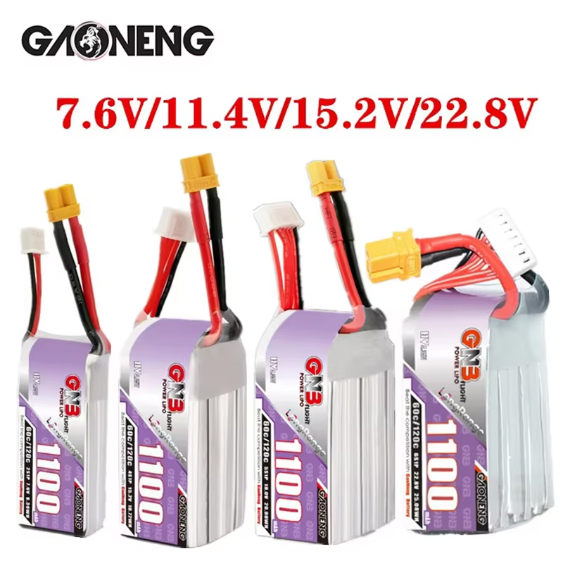 GNB 1100mAh 2S 3S 4S 6S 60C/12 - Drone Battery 6S บทวิจารณ์และราคา