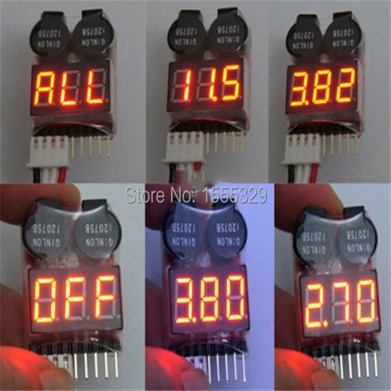 2 ชิ้น 1 วินาที - 8 วินาที LiP - Drone Battery Voltage Checker บทวิจารณ์และราคา