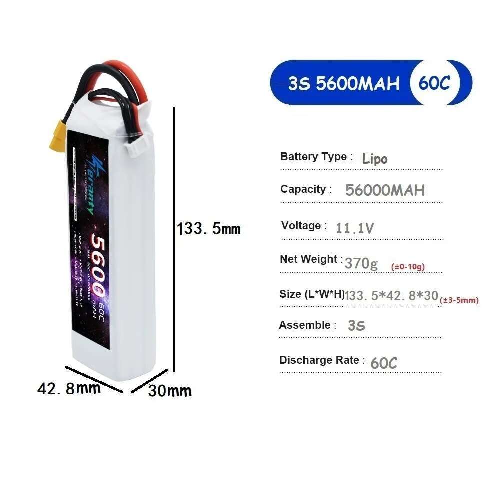 TERANTY 5600MAH 60C 2S 3S 4S 6 - Drone Battery 6S บทวิจารณ์และราคา