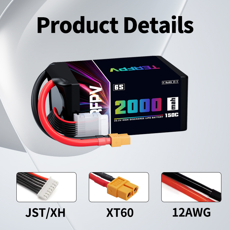 แบตเตอรี่ลิโพ TERFPV 6S 22.2V  - Drone Battery 6S บทวิจารณ์และราคา
