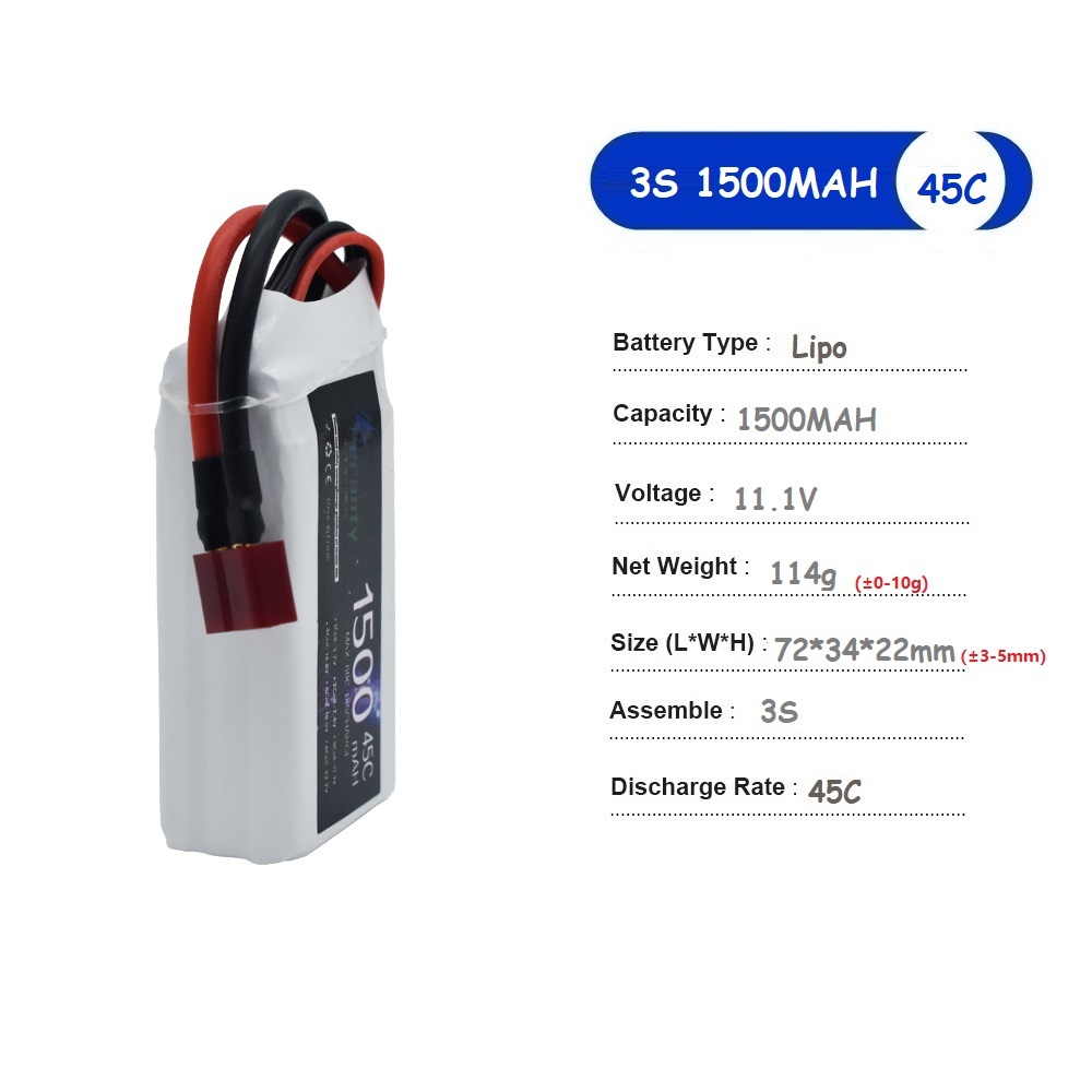 แบตเตอรี่ลิเธียมโพลิเมอร์ 11.1 - Drone Battery 3S บทวิจารณ์และราคา