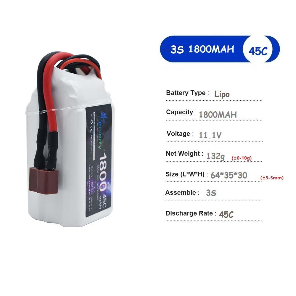 แบตเตอรี่ลิเธียมโพลิเมอร์ 11.1 - Drone Battery 3S บทวิจารณ์และราคา