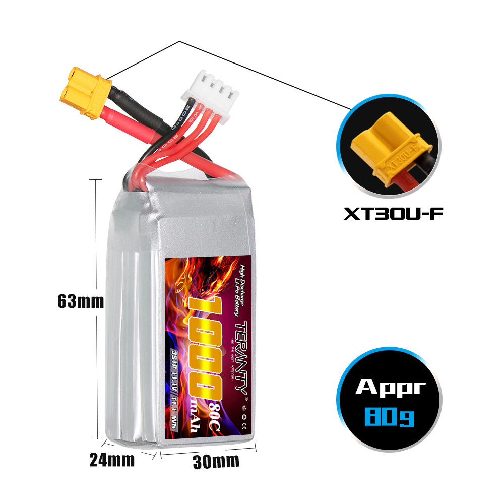 แบตเตอรี่ลิโพ TERANTY 3S 11.1V - Drone Battery 3S บทวิจารณ์และราคา
