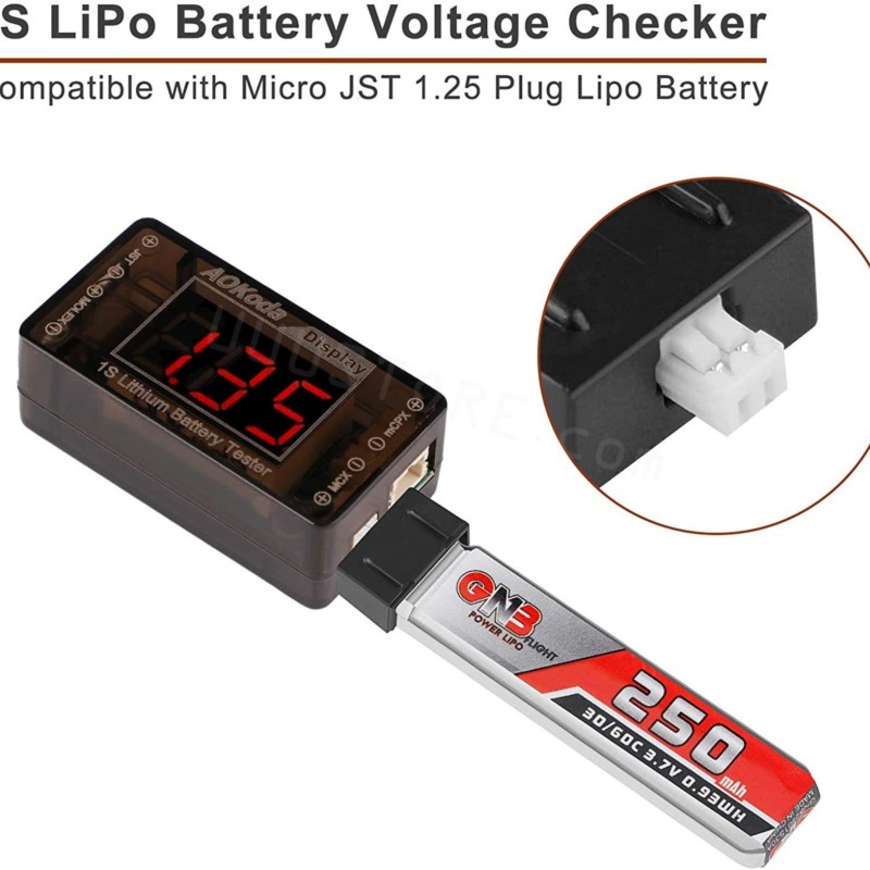 เครื่องตรวจสอบแรงดันแบตเตอรี่ล - Drone Battery Voltage Checker บทวิจารณ์และราคา